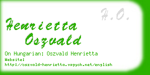 henrietta oszvald business card